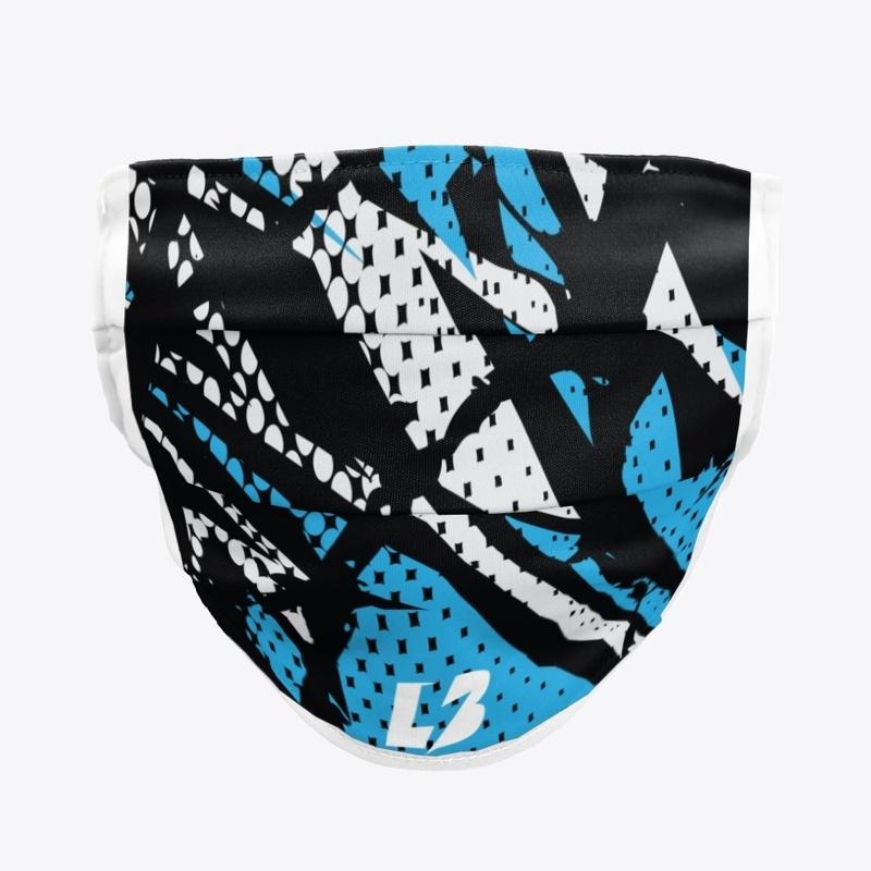 LaserBolt Summer Blue Face Mask